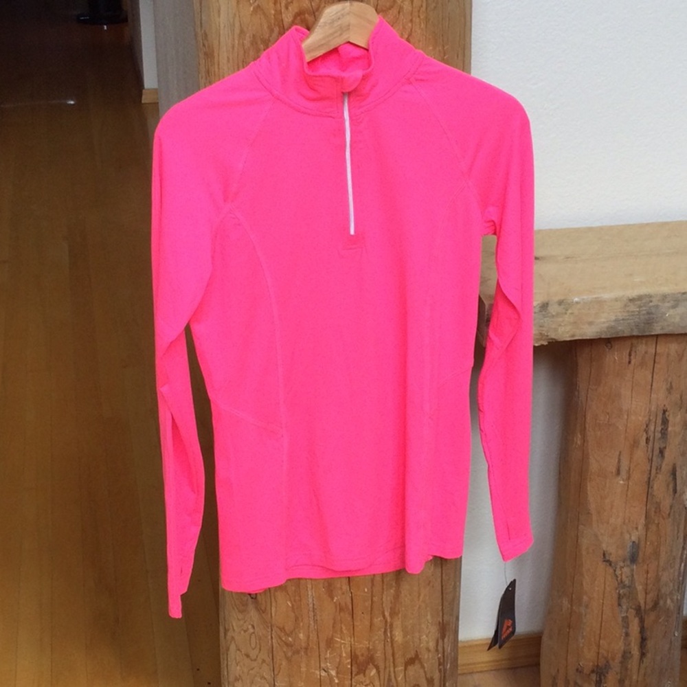 NWT RBX Small Women's Pink Long Sleeve Performance Quarter Zip Top